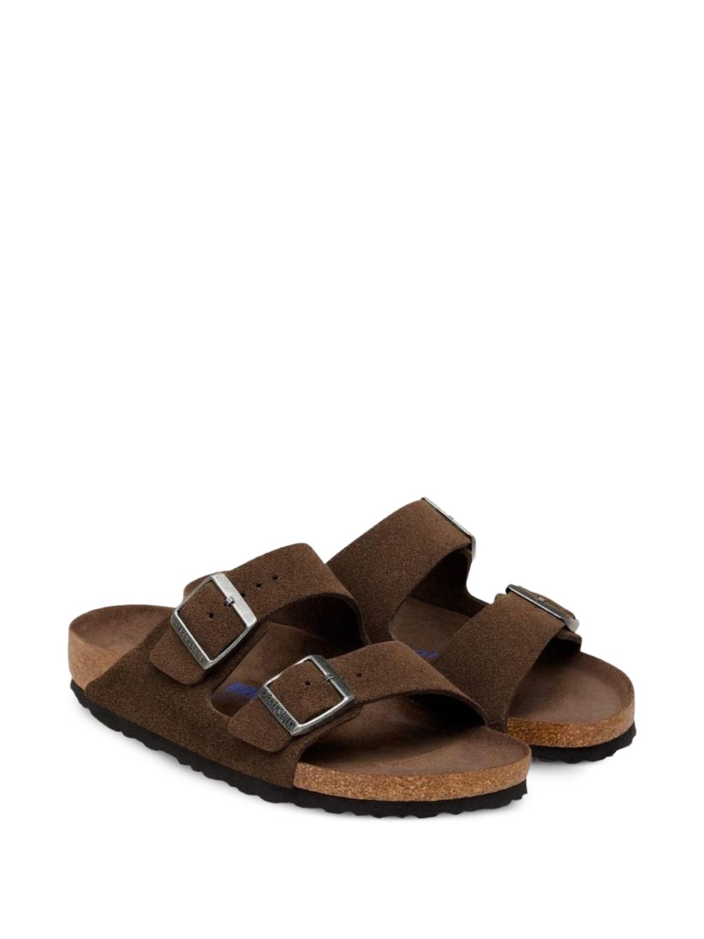 Sandali Arizona in pelle scamosciata con fibbia in marrone Birkenstock - unisex 