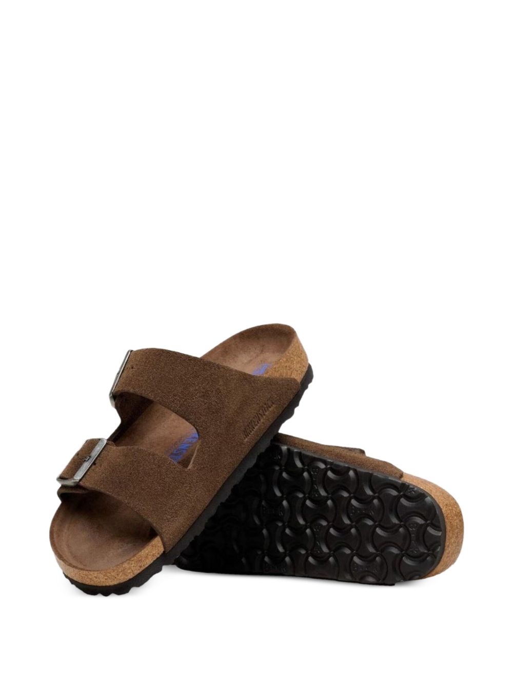 Sandali Arizona in pelle scamosciata con fibbia in marrone Birkenstock - unisex 