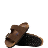 Sandali Arizona in pelle scamosciata con fibbia in marrone Birkenstock - unisex 
