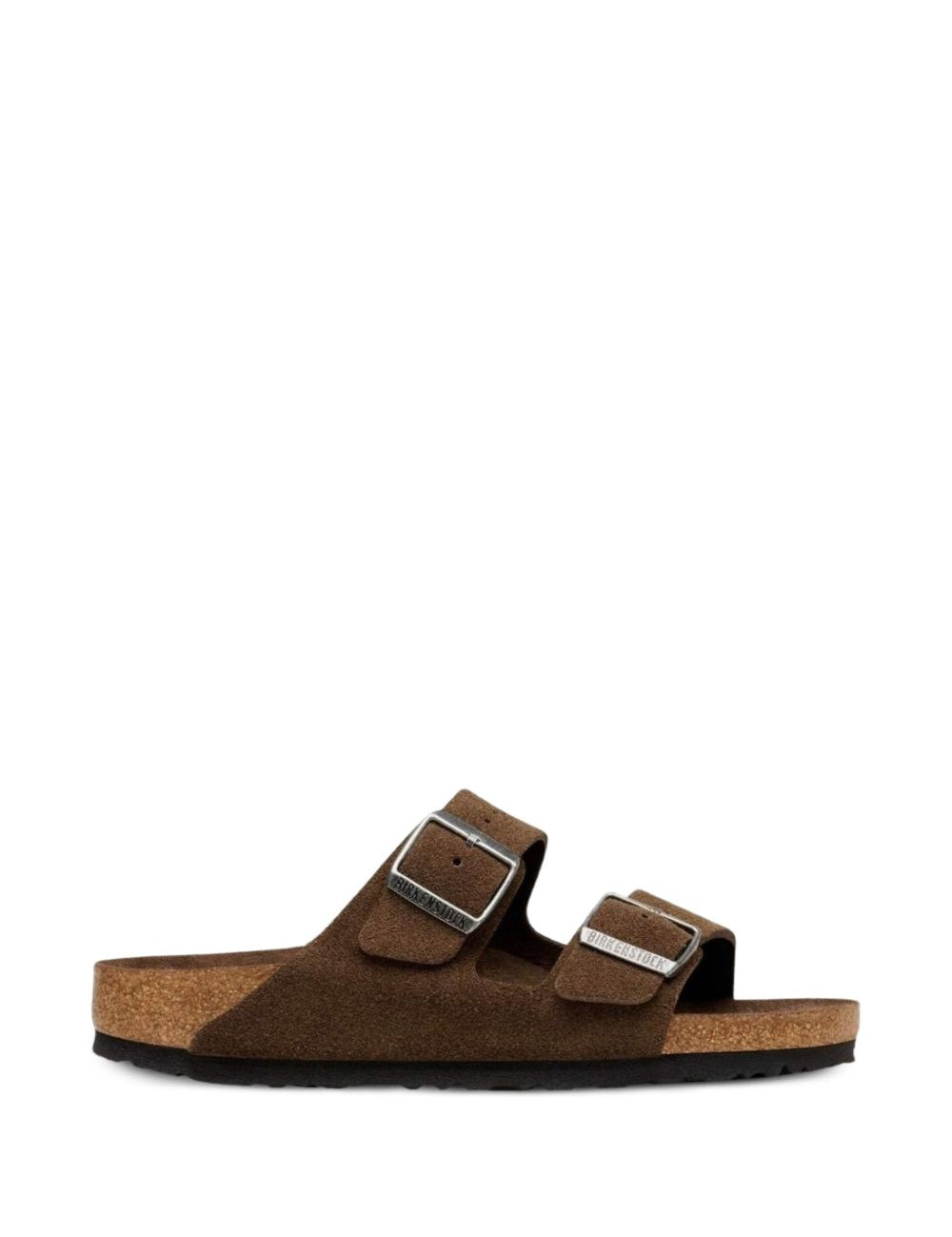 Sandali Arizona in pelle scamosciata con fibbia in marrone Birkenstock - unisex 