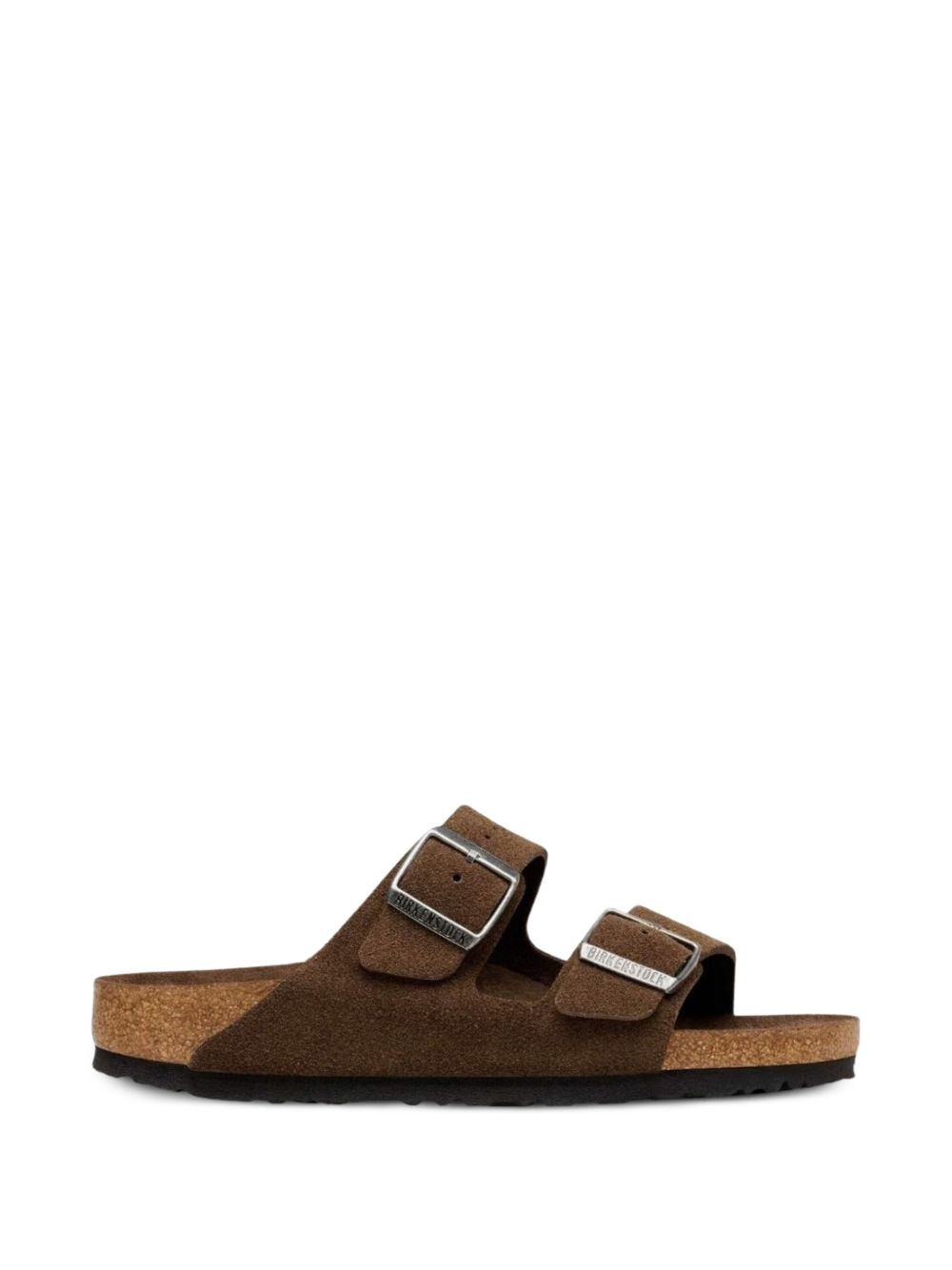 Sandali Arizona in pelle scamosciata con fibbia in marrone Birkenstock - unisex 