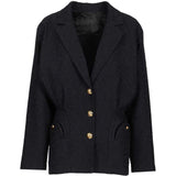 Blazer Esense avvitato con drappeggio in blu navy BLAZÉ MILANO - donna 
