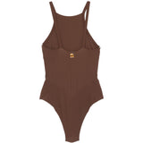 Costume da bagno con dettagli applicati in marrone Blazé milano - donna 