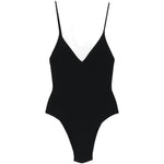 Costume da bagno con scollo a v in nero Blazé milano - donna 