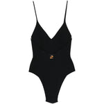Costume da bagno con scollo a v in nero Blazé milano - donna 
