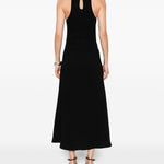 Abito midi con scollo halter in nero Blazé Milano - donna 