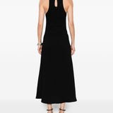 Abito midi con scollo halter in nero Blazé Milano - donna 