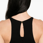 Abito midi con scollo halter in nero Blazé Milano - donna 