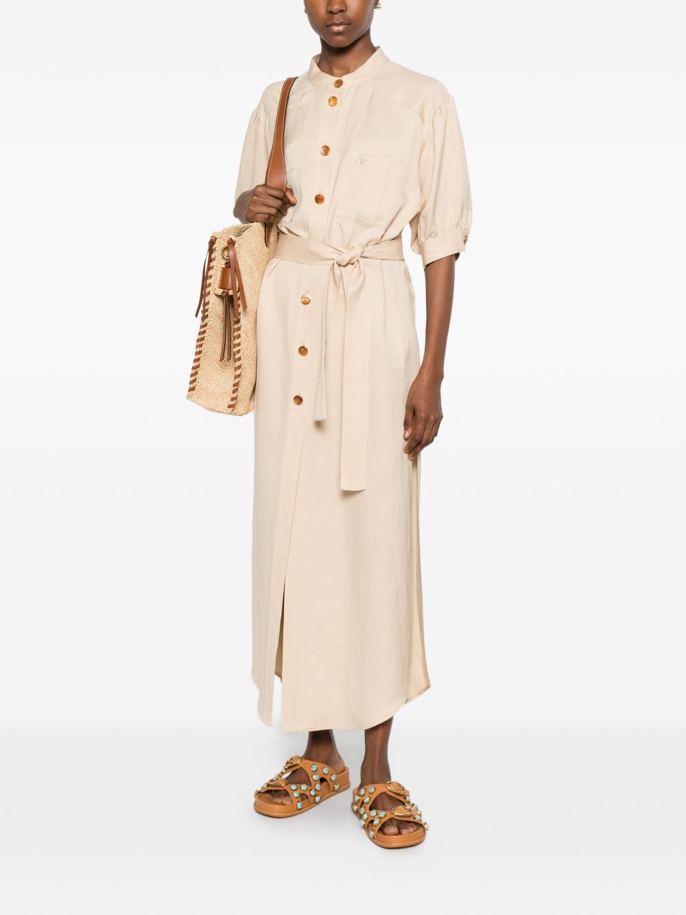 Abito con cintura in beige Blazé milano - donna 