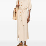 Abito con cintura in beige Blazé milano - donna 