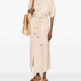 Abito con cintura in beige Blazé milano - donna 