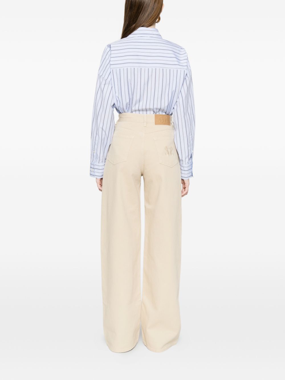 Jeans a gamba ampia npriida in beige Blazè Milano - donna 