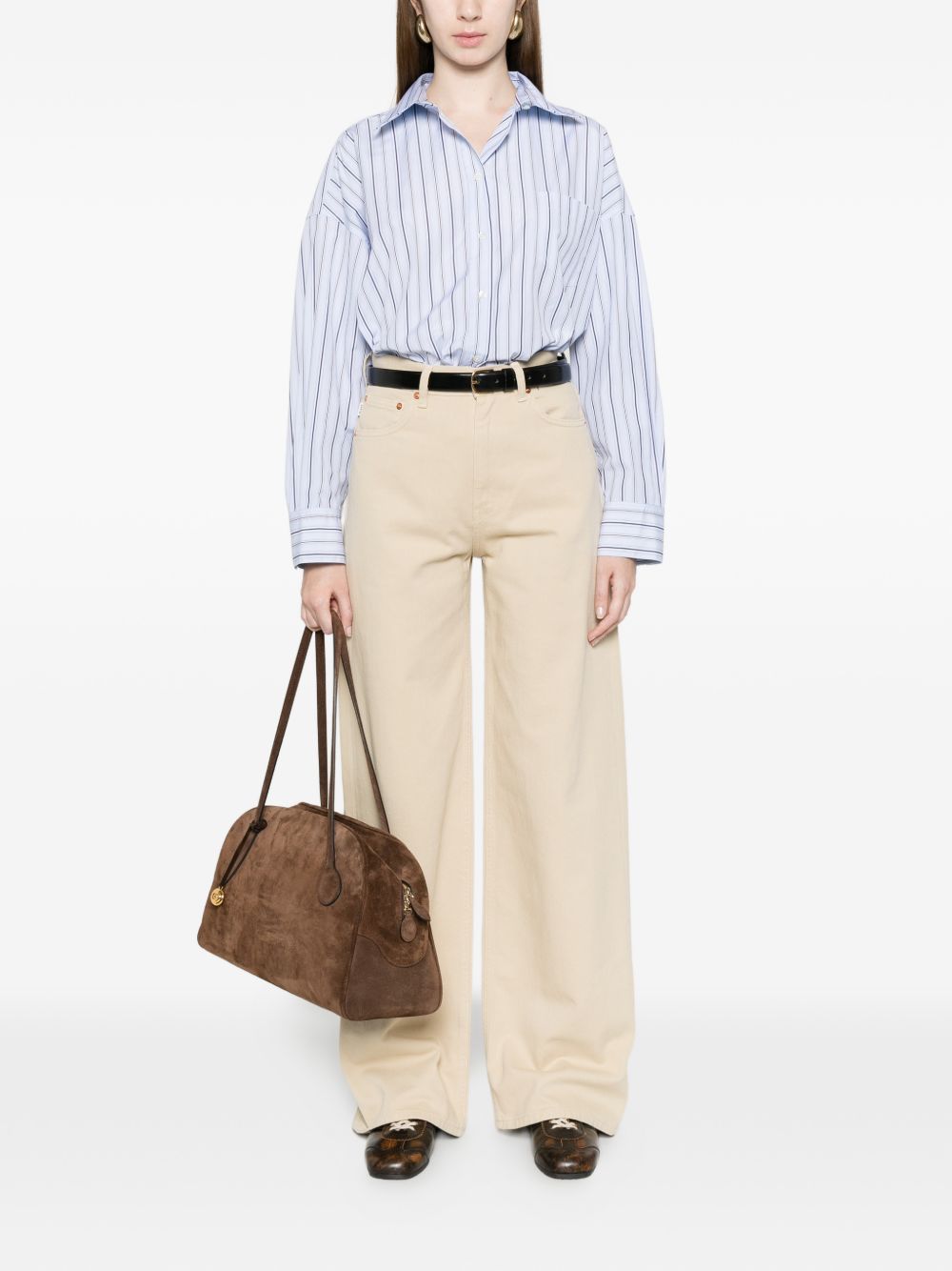 Jeans a gamba ampia npriida in beige Blazè Milano - donna 