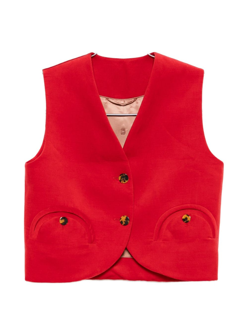 Gilet con bottoni gliss in rosso Blazé milano - donna 