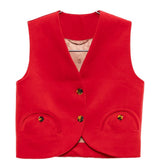 Gilet con bottoni gliss in rosso Blazé milano - donna 