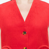 Gilet con bottoni gliss in rosso Blazé milano - donna 
