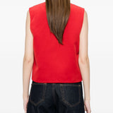 Gilet con bottoni gliss in rosso Blazé milano - donna 