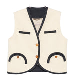Gilet con profili a contrasto in beige Blazé milano - donna 