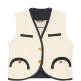 Gilet con profili a contrasto in beige Blazé milano - donna 