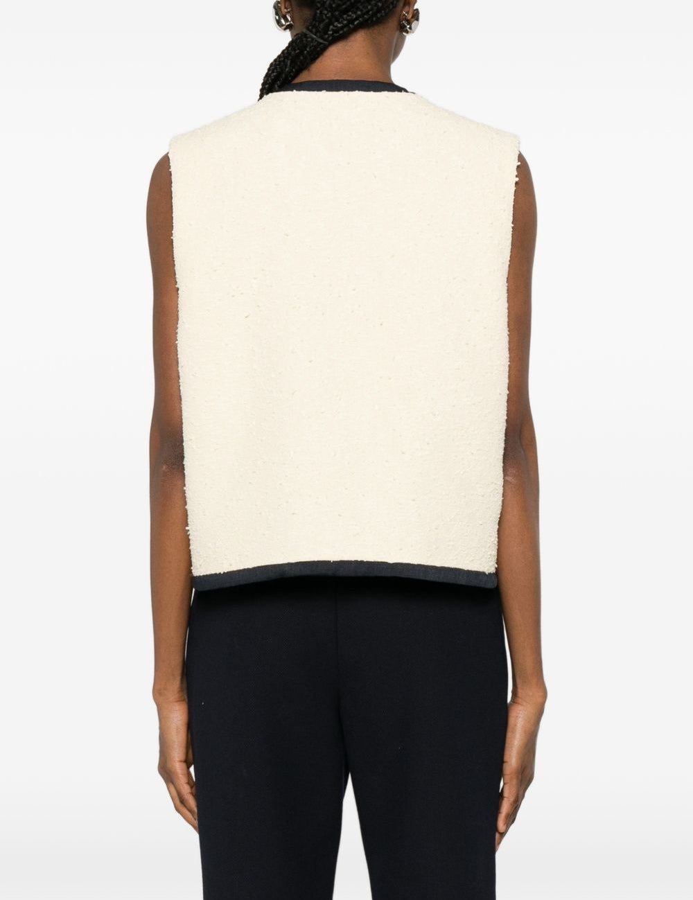 Gilet con profili a contrasto in beige Blazé milano - donna 
