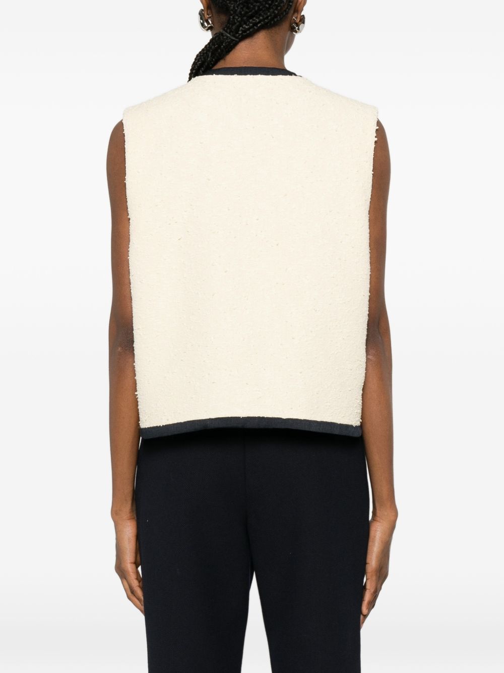 Gilet con profili a contrasto in beige Blazé milano - donna 