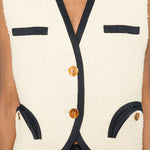 Gilet con profili a contrasto in beige Blazé milano - donna 