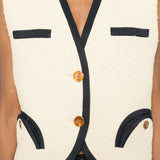 Gilet con profili a contrasto in beige Blazé milano - donna 