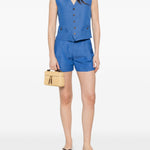 Gilet con tasche anteriori in blu Blazé milano - donna 