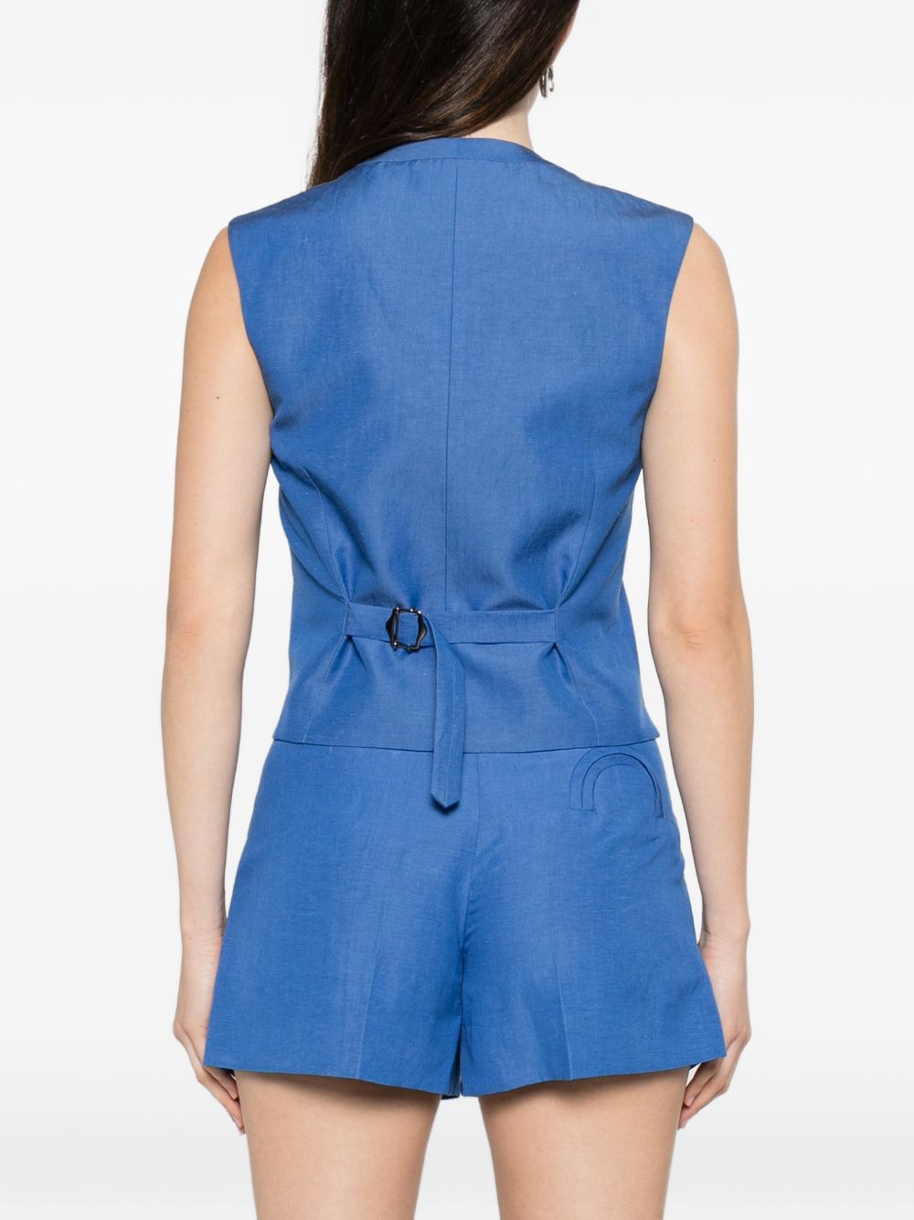 Gilet con tasche anteriori in blu Blazé milano - donna 