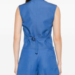 Gilet con tasche anteriori in blu Blazé milano - donna 