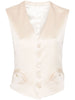 Novalis Feral Vest in beige by Blazé Milano - women