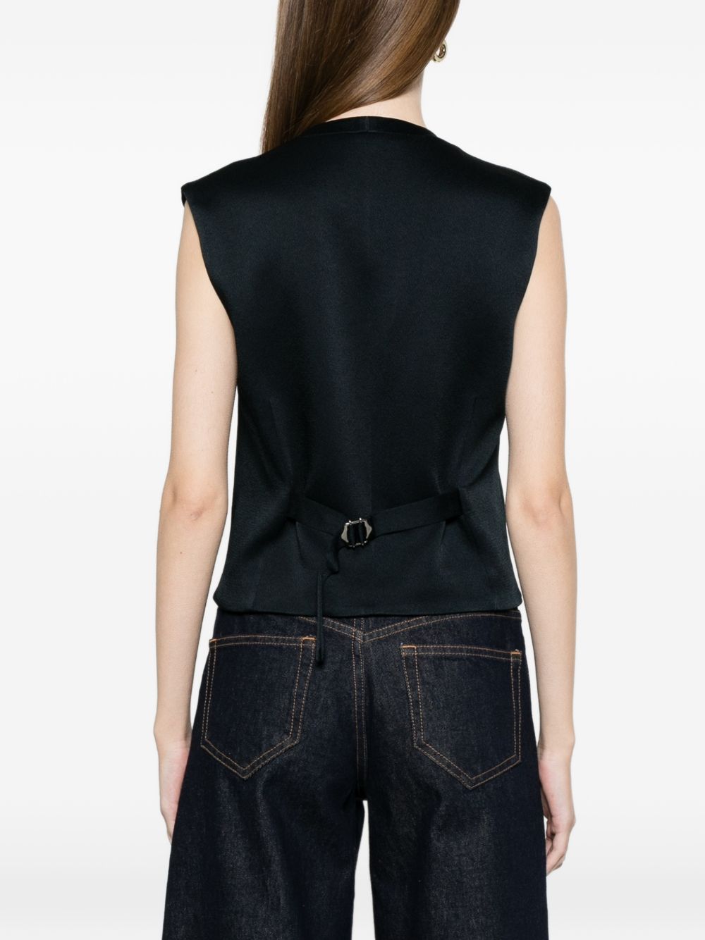 Gilet con tasca e bottoni in blu Blazé milano - donna 