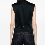 Gilet con tasca e bottoni in blu Blazé milano - donna 