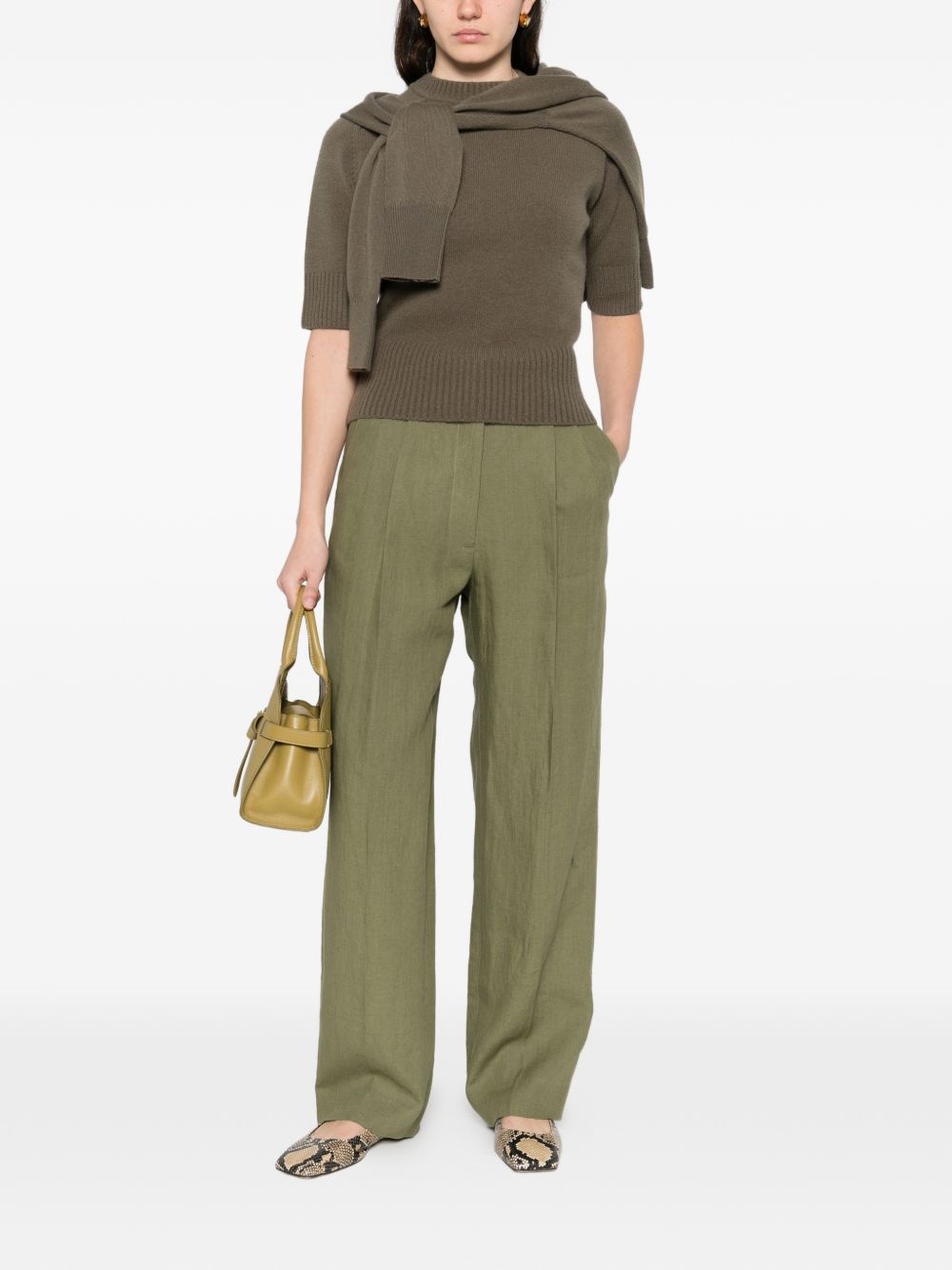 Pantalone a gamba dritta con pinces Mid-Day Sun in verde BLAZÉ MILANO - donna 
