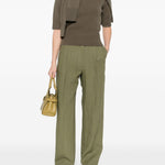 Pantalone a gamba dritta con pinces Mid-Day Sun in verde BLAZÉ MILANO - donna 