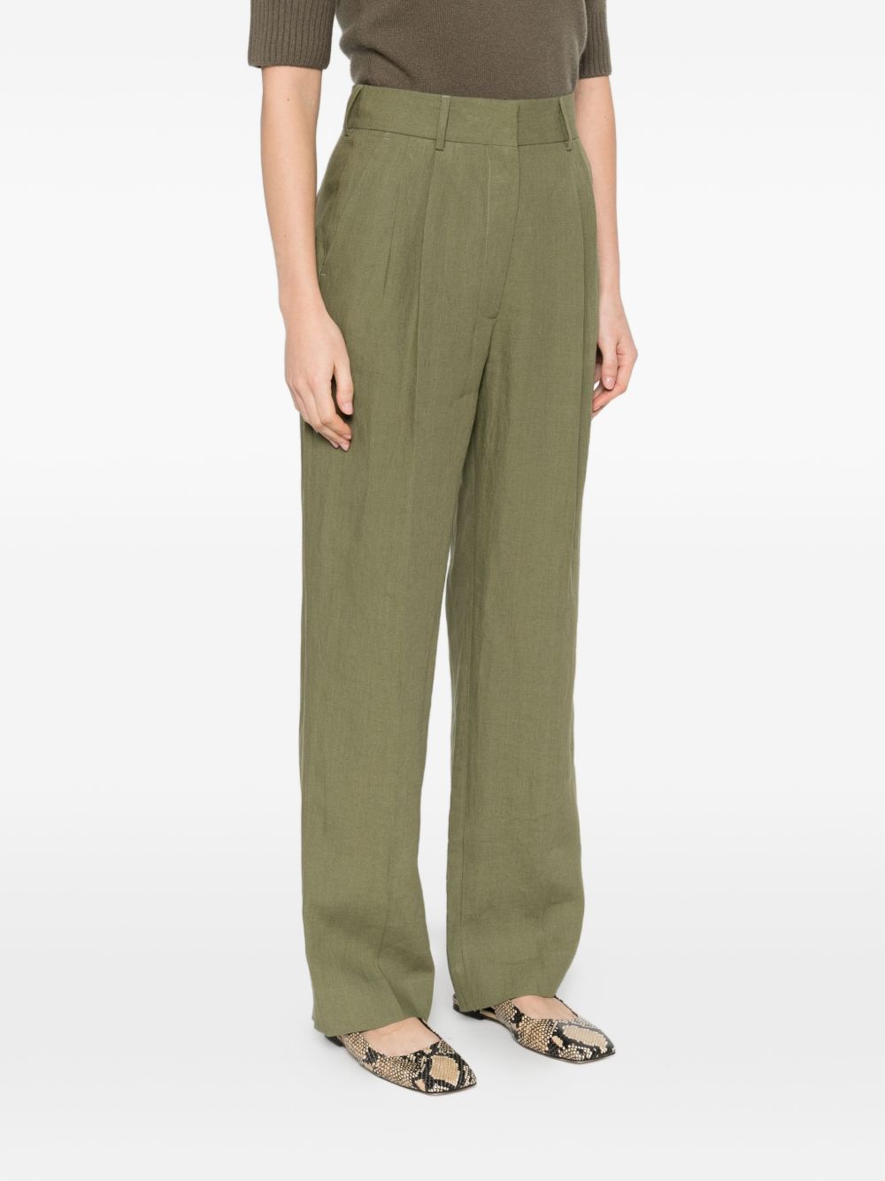 Pantalone a gamba dritta con pinces Mid-Day Sun in verde BLAZÉ MILANO - donna 
