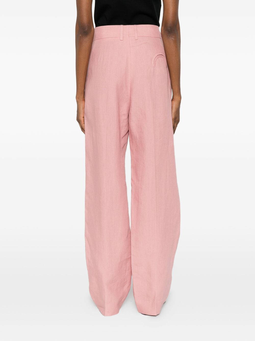 Pantaloni a gamba larga in lino in rosa Blazé milano - donna 