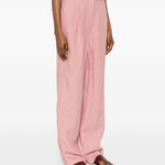 Pantaloni a gamba larga in lino in rosa Blazé milano - donna 