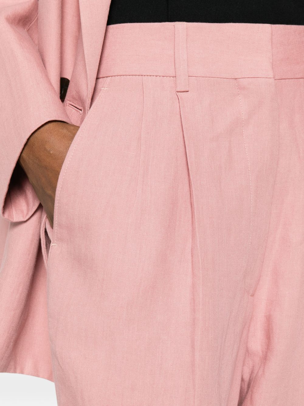 Pantaloni a gamba larga in lino in rosa Blazé milano - donna 