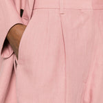 Pantaloni a gamba larga in lino in rosa Blazé milano - donna 