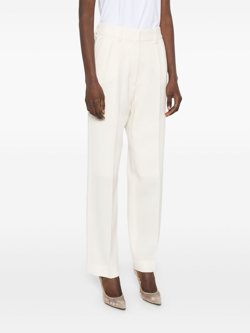 Pantalone a gamba dritta con pinces Resolute in avorio BLAZÉ MILANO - donna 
