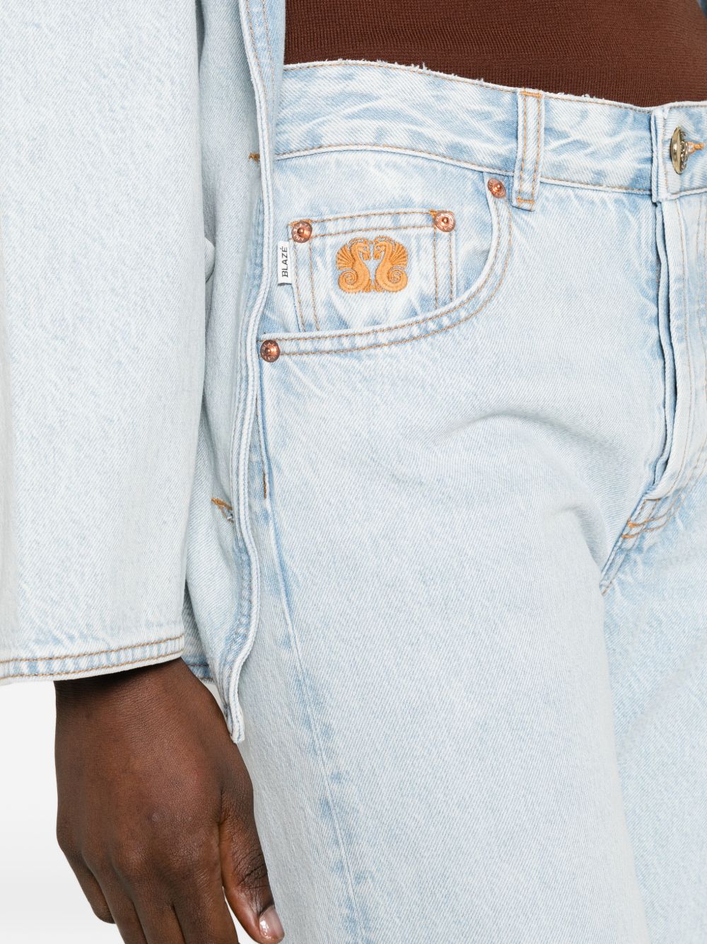 Jeans con logo in blu Blazé milano - donna 