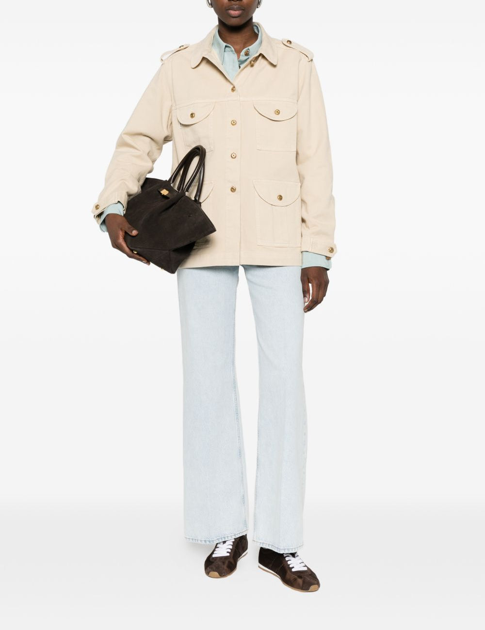 Giacca sahariana in denim beige BLAZÉ MILANO - donna 