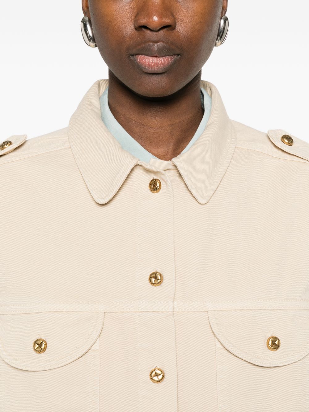 Giacca sahariana in denim beige BLAZÉ MILANO - donna 