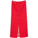Gonna lunga con bottoni in rosso Blazé Milano - donna 