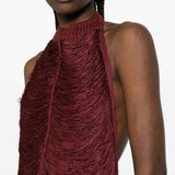 Abito con frange in bordeaux Bless - donna 