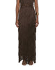Long fringed skirt in brown Bless - women