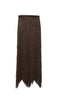 Long fringed skirt in brown Bless - women