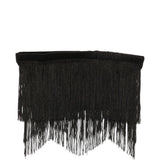 Top con frange in nero Bless - donna 
