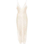 Abito con scollo a v e frange in avorio Bless - donna 